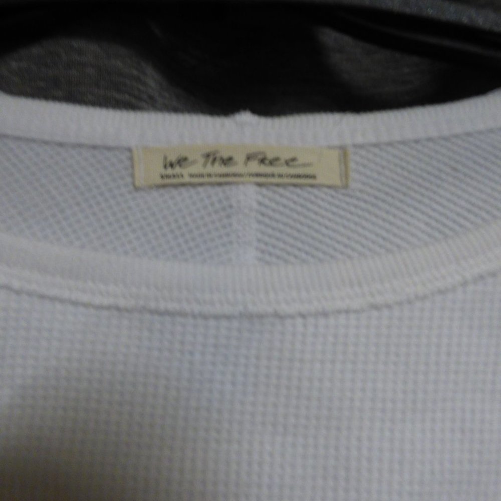 $78.00 Free People Amelia Thermal Top, White - Picture 6 of 11